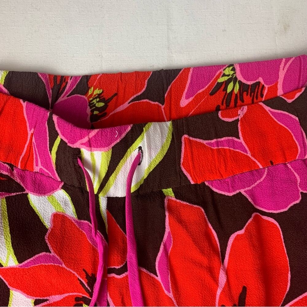 Kate Spade size 6 Red Pink Floral Pants tropical Hutton Rio de Janeiro farm - Picture 7 of 11